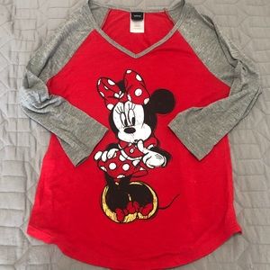 Disney xtra small women’s grey & red shirt